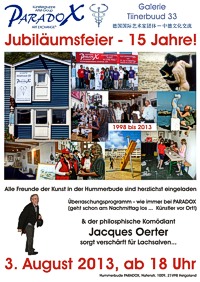 Plakat Jubiläumsfeier Hummerbude 2013