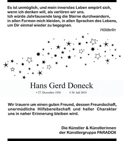 Website Hans Gerd Doneck