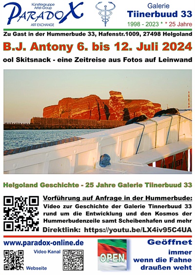 PARADOX Hummerbude Plakat Ausstellung B.J. Antony
