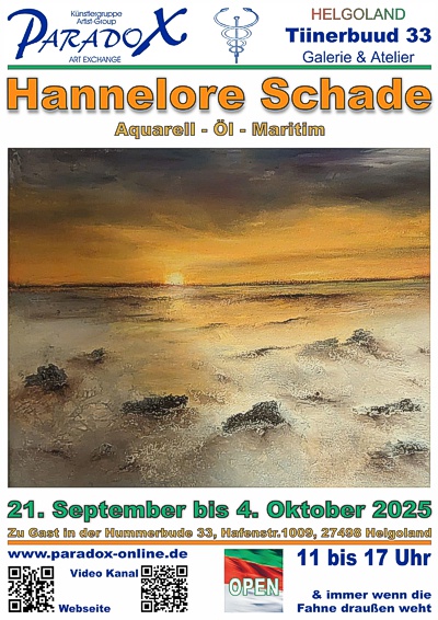 Hummmerbude PARADOX Plakat Ausstellung Hannelore Schade